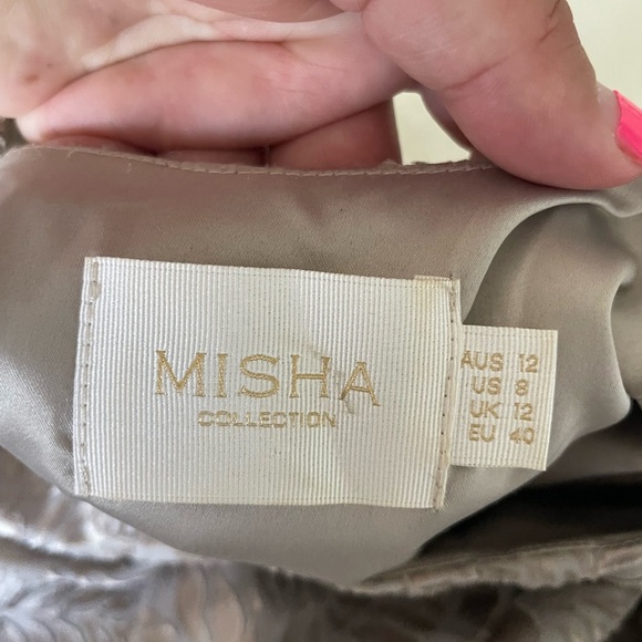 MISHA COLLECTION Cassandra Burnout Metallic Brocade dress - Picture 8 of 16